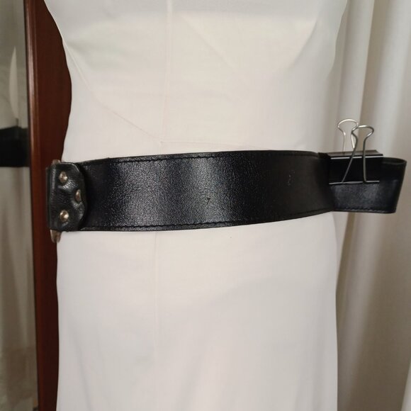 Vintage Y2K Nine West Genuine Leather Double Prong Belt, XL 42 - 46" - Picture 3 of 9